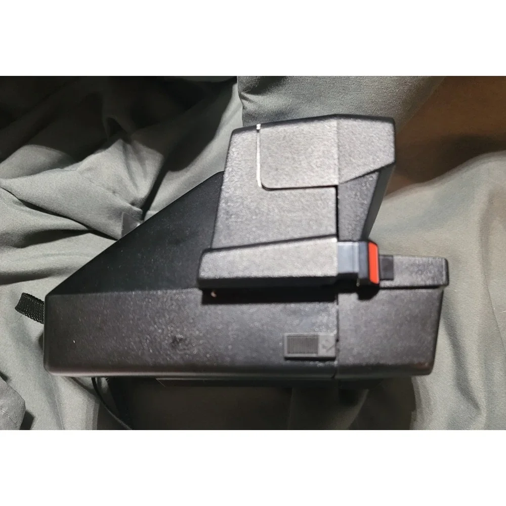 Vtg POLAROID‎ Instant One Step Flash-600 Film GREEN STRIPE Untested w/case